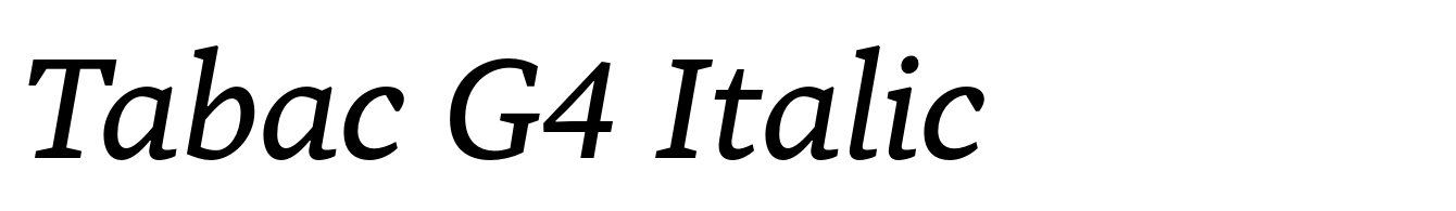 Tabac G4 Italic